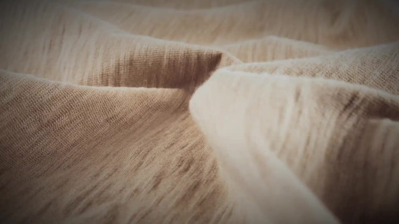 Macro shot of recovered cotton fiber