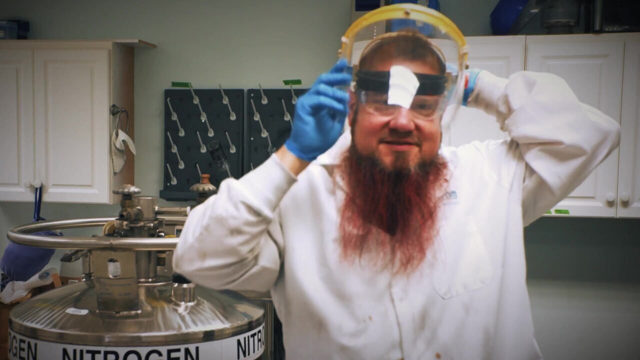 Engineer in PPE in the HybridWorks lab